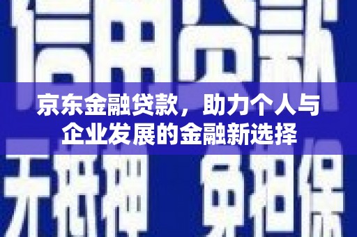 学甲京东金融贷款，助力个人与企业发展的金融新选择